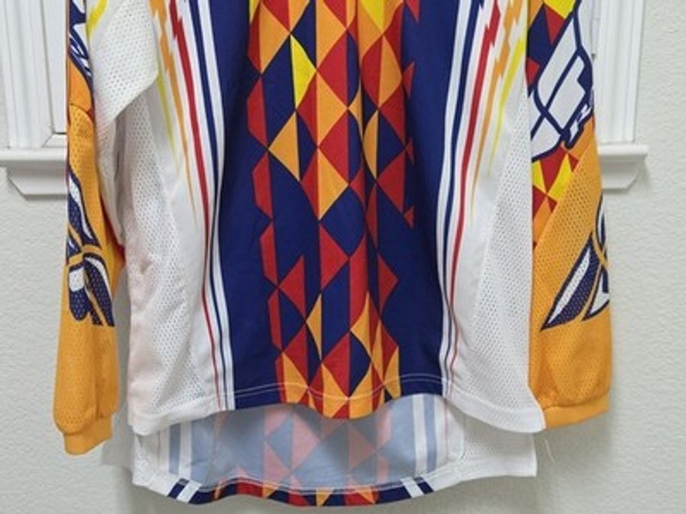 Fly Racing Motorcross Jersey Adult Large Blue Red Yellow MX ATV Dirt Bike... - Picture 3 of 15